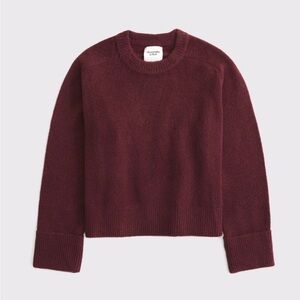 Abercrombie & Fitch Burgundy Madeline Crew Sweater